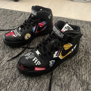 Nike Air Force 1 Mid Supreme NBA Black